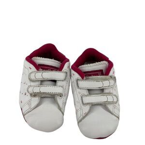 Adidas Stan Smith Baby Shoes White/Pink Size 2 2K Unisex